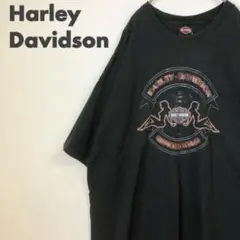 2340 ハーレーダビッドソン　USA製　両面　プリント　半袖　Tシャツ　黒