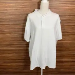 バックポイント ポロシャツ 5L 大きめ ビックサイズ 白 ホワイト 半袖