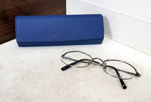 ▲(R608-H252) KENZO ケンゾー KE8986 51□18-135 TITAN-P 度入りレンズ 眼鏡 めがね メガネ ケース付き