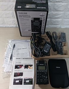 通電確認済　TASCAM 業務用リニア　PCMレコーダー DR-100MKⅡ DR-100MK2 PS-P520　　(F)