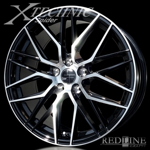 ■ X-TECHNIC Spider ■ 18x8.0J OFF+50　5H/PCD100 精悍な見た目のスパイダーメッシュホイール4本セット