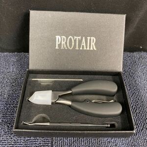 【美品】PROTAIR ニッパー式爪切り　ゾンデと爪やすり付き　硬い爪　巻き爪　ステンレス製　Q50