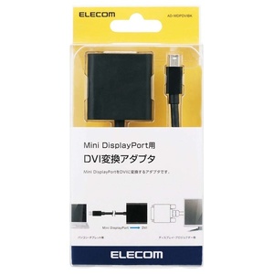 Mini DisplayPort-DVI変換アダプタ Mini DisplayPort搭載機器のデジタル映像を、DVIデジタル入力対応映像機器などに出力: AD-MDPDVIBK