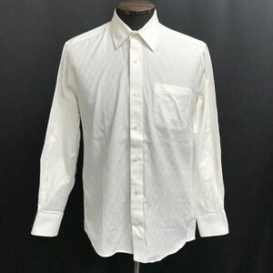 TK MIXPICE/タケオキクチ★長袖Yシャツ【メンズ39/82　white/白/チェック柄】ドレスシャツ/コットン/TOPS◆BH738