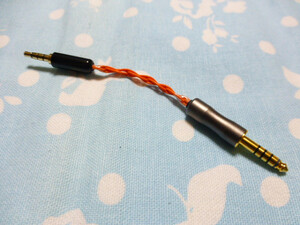 4.4mm5極 → 3.5mm4極 ライン入力 ケーブル オーグライン +pt 撚り線 NXT1 NXT-2AK NW-WM1Z/WM1A ZX300 Lotoo PAW Gold TOUCH Cayin N8