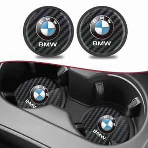 BMW◆特殊コーディング塗装◆ コースター 2枚セット ハンドル付 ドリンクホルダー 滑り止め 防水 不浸透 自動車 アクセサリー