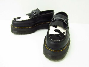 Dr.Martens ドクターマーチン ADRIAN SNAFFLE QUAD BLACK COW / エイドリアン スナッフル / サイズ:UK7 厚底ローファー 靴 ≡SH7190