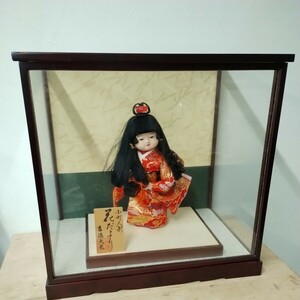 ☆花だより☆小町人形☆吉徳大光☆ガラスケース付☆中古品 市松人形 日本人形 女の子 着物 置物