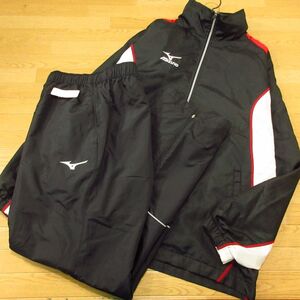 ◎美品！XL 上下セット！MIZUNO ミズノ◆厚手 裏起毛 中綿 ウィンドブレーカー ジャケット&パンツ 防寒 秋冬！◆メンズ 黒◆BA1006