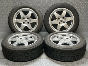 【中古】プジョー/シトロエン/DSに！ TECMAG Type206R 16x6.5J+25 4穴108 グッドイヤー アイスナビ7 205/55R16(24040267)