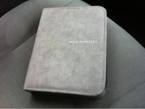 ☆TOYOTA ALPHARD ALCANTARA MANUAL CASE☆トヨタ アルファード アルカンターラ マニュアルケース 取扱説明書ケース 取説ケース 車検証入れ