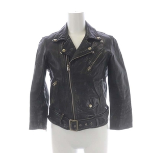 ビューティフルピープル vintage leather riders jacket ダブルレザージャケット ライダースジャケット ジップアップ 総裏地 130 黒 ブラッ