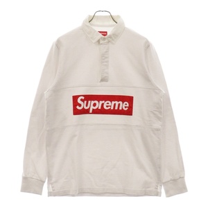 SUPREME シュプリーム 15AW Team Rugby Box Logo ボックスロゴ 長袖Tシャツ ラガーシャツ ホワイト