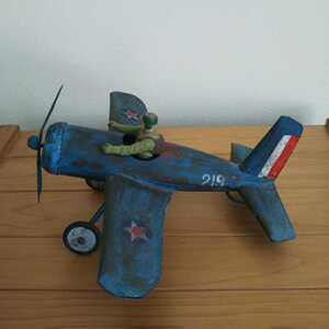 アンティーク ブリキ　航空機　219　23ｃｍｘ17.5ｃｍ