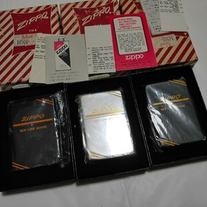 ZIPPO 1937レプリカ 製造年1刻印 1986年製 3種セット 展示未使用品