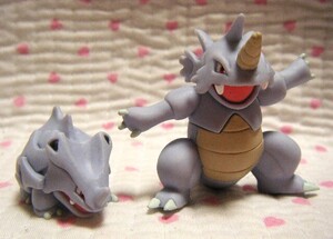 タカラトミー　TOMY　立体ポケモン図鑑　ポケットモンスター　D&P 06　フィギュア 2体 【サイホーン・サイドン】　＠初期製品