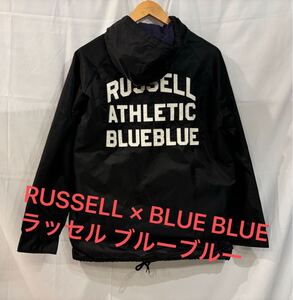 RUSSELL × BLUE BLUE ラッセル ブルーブルー別注 コラボ ハリウッドランチマーケット聖林公司コーチジャケット パーカー M 黒