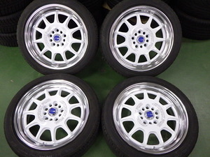 深リム☆WORK エモーション RS11☆17×7J+50/+40☆PCD114.3☆ホワイト☆ノア/ヴォクシー/シビック/フリード/スイフトスポーツ/ロードスター