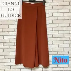 GIANNI LO GUIDICE ガウチョパンツ　サイズ36　Mサイズ　赤茶色