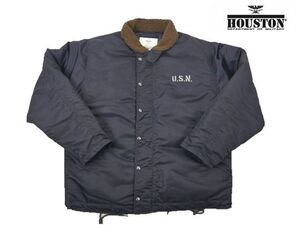 美品・送料無料・HOUSTON・ヒューストン・ヘビーナイロン Thinsulate・N-1デッキジャケット・ NO.51295・NAVY_XXLサイズ・定価 22,880円