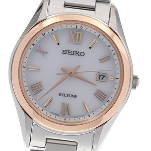 セイコー SEIKO SWCW150/1B32-0AC0 エクセリーヌ ソーラー電波 レディース 極美品 箱・保証書付き_823573