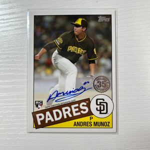 2020 Topps Andres Munos 1985 auto