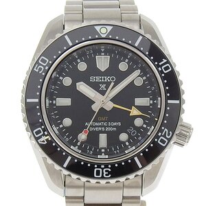 ■ 1円 ～ 中古 美品 参定21.8万■ セイコー SEIKO ■ プロスペックス ダイバー スキューバ GMT SBEJ011 ■ ブラック 黒 メンズ 自動巻き