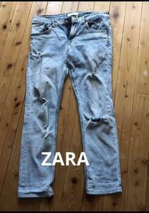 ZARA DENIM collection スキニーフィット　ダメージメンズ デニム