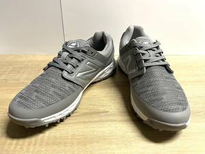 未使用 24cm D ニューバランス ゴルフシューズ WG4100GR グレー new balance