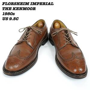 FLORSHEIM IMPERIAL KENMOOR Long Wing Tip 1980s US9.5C Vintage フローシャイム インペリアル ケンムーア ウィングチップ ヴィンテージ