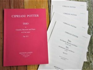 楽譜 [CIPRIANI POTTER]チプリアーニ・ポッター木管楽器 打楽器 TRIO for Clarinet,Bassoon,and Piano in E flat major Op.12/1MUSICA RARA