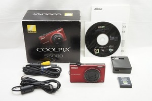 【適格請求書発行】Nikon ニコン COOLPIX S6000 コンパクトデジタルカメラ レッド 元箱付【アルプスカメラ】240419e