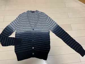 MICHEL KLEIN HOMME ミッシェルクラン グラデーションニットカーディガン 46サイズ