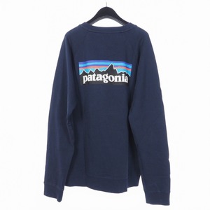 パタゴニア Patagonia P6 ロゴ アップライザル クルー トレーナー スウェット プリント クルーネック M ネイビー 紺 メンズ