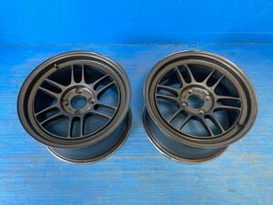 ENKEI MAT RPF1 JAPAN 15インチ 15x8J +28 100/4H 中古2本 希少 軽量 エンケイ 日本製 ホイール