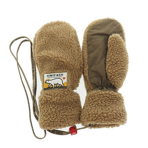 ヒューマンメイド HUMAN MADE 22AW BOA FLEECE MITTEN Beige ボア フリース ミトン グローブ 手袋 M ベージュ ブランド古着ベクトル 中古▲