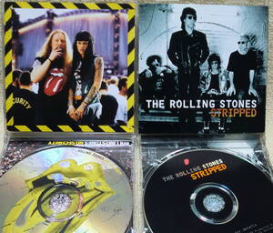 即決！送料230円●CD2枚 ローリング・ストーンズ Rolling Stones No Security ライヴ EU盤＋オマケ Stripped US盤 いずれも歌詞掲載