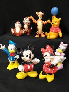 Disney ディズニー 陶器 置物 フィギュリン ミッキー ミニー ドナルド デイジー プーさん ティガー チップ デール アンティーク レトロ