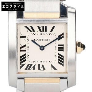 Cartier カルティエ W51006Q4 タンクフランセーズMM SS×YG クオーツウォッチ 腕時計 シルバー/イエローゴールド レディース