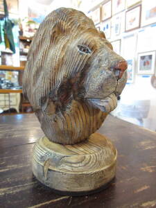 ★ダルトン　DULTON ウッデン アニマル ヘッド ライオン WOODEN ANIMAL HEAD LION★木製