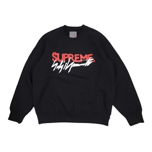 WB931 Supreme シュプリーム Yohji Yamamoto ヨウジヤマモト 20FW Crewneck クルーネック スウェット ロゴ ブラック Sサイズ 20AW ●80