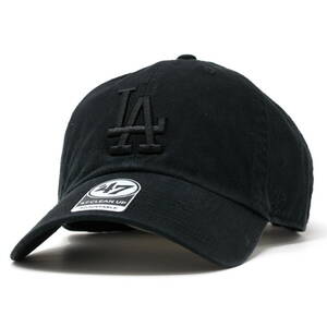 47 キャップ 47brand ロゴキャップ ローキャップ フォーティーセブン LA ロサンゼルス ドジャース 黒 オールブラック 