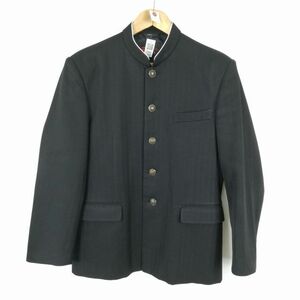 学生服 学ラン 170A 男子 カンコー 上着 学校指定制服 ラウンドカラー 黒 中古 ランクC a3 JJ5502