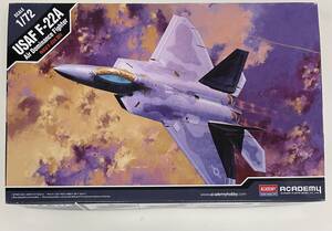 送料660円〜 希少 未使用 未組立品 アカデミー 1/72 F-22A ラプター アメリカ空軍 ステルス戦闘機 プラモデル