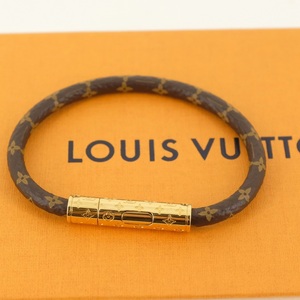 【美品】LOUIS VUITTON ルイヴィトン ブレスレット・LV コンフィデンシャル 17cm GP モノグラム M8274F 箱 保存袋