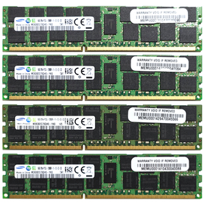 64GB (16GB×4枚) 1600MHz PC3L-12800R DDR3 DIMM ECC 240ピン Registerd Samsung製 メモリー Xeon サーバー MacProにも #0627F