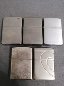 雑貨　ZIPPO 　オイル　ライター　ZIPPO 5点まとめて/ライター/喫煙具/ローラー式/中古品/現状品/火花OK