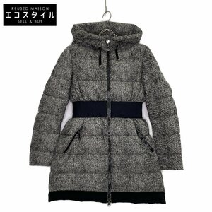 MONCLER モンクレール PUIVERT フーテッドダウンコート グレー コート ナイロン レディース 中古