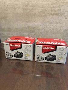 makita（マキタ） 18V 6.0Ah 純正バッテリー BL1860B雪マーク・残量表示付き 箱入　2個セット②