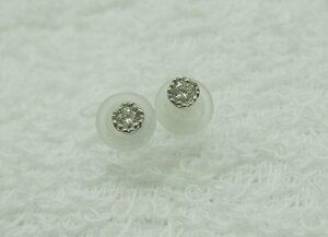 ◆９８【T.B】K10/WG　ダイヤモンドピアス◆